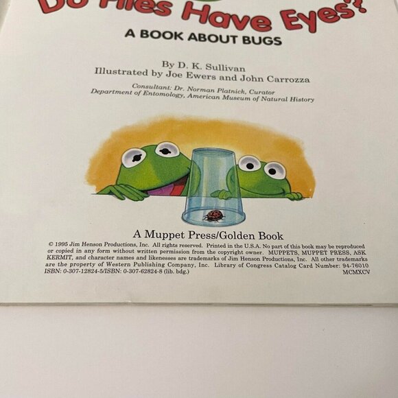 Vtg 1995 Ask Kermit Do Flies Have Eyes by D K Sullivan Golden Book Paperback - Picture 8 of 16